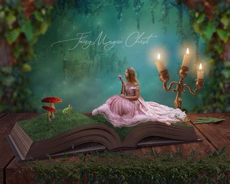 Magic Fairy Tale Book Digital Background Castle Digital | Etsy