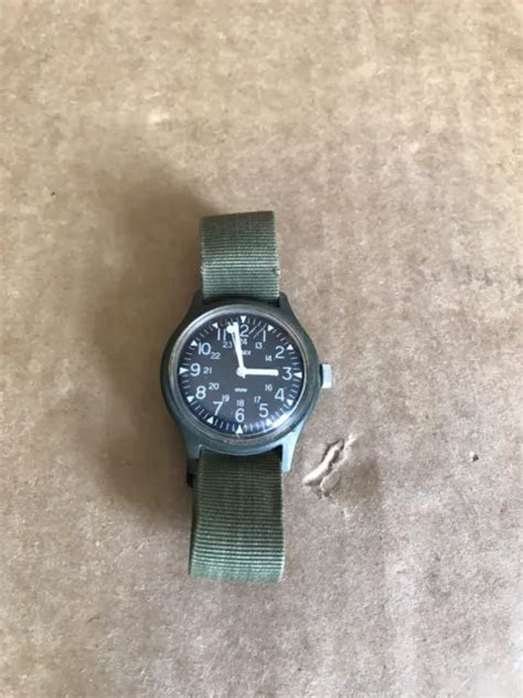 VINTAGE TIMEX “MACGYVER” Military Field Watch 24 HR Camper Mechanical Wind-up! $75.00 - PicClick