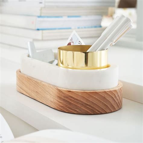 Marble Desk Accessories, Nesting Storage Set | Pottery Barn Teen