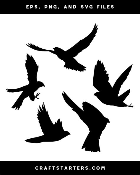 Flying Falcon Silhouette Clip Art