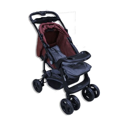 Dark Red Baby Stroller - Freeshop
