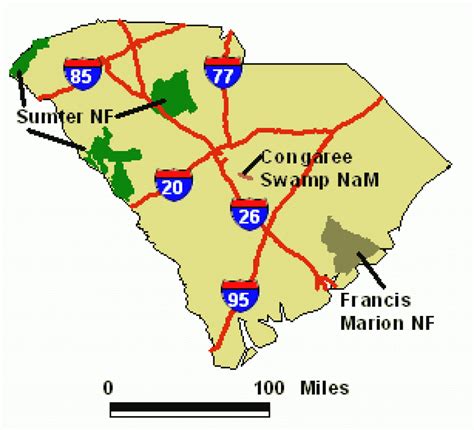 South Carolina State Parks Map - Printable Map