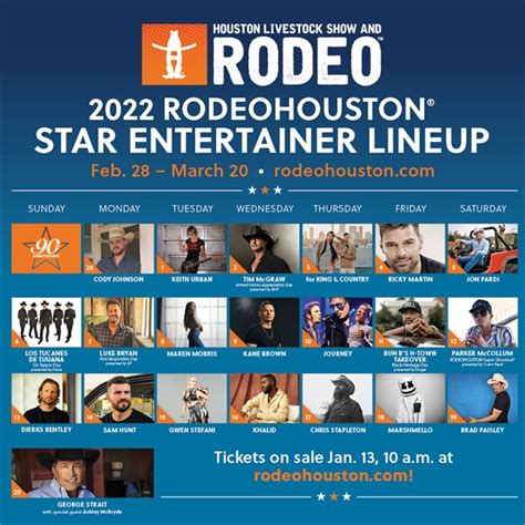 2022 RODEOHOUSTON Entertainer Lineup - Houston Livestock Show and Rodeo