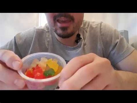 ASMR - Eating Gummy Bears (Very Chewy) - YouTube