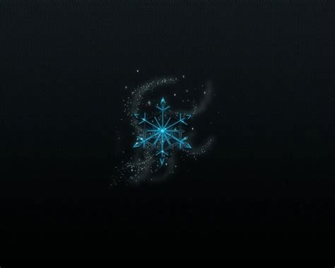 Snowflakes Wallpaper Black