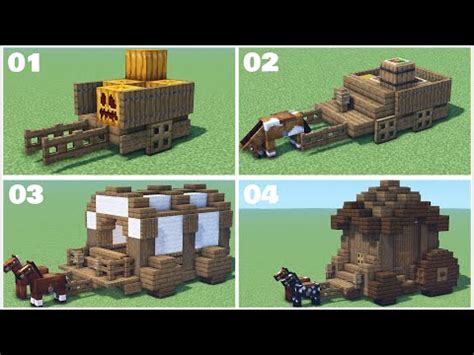 4 Awesome wagon designs in Minecraft | Minecraft Tutorial | Minecraft tutorial, Minecraft ...