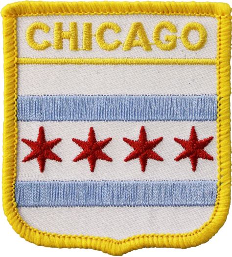 Chicago Flag Shield Patch - Etsy