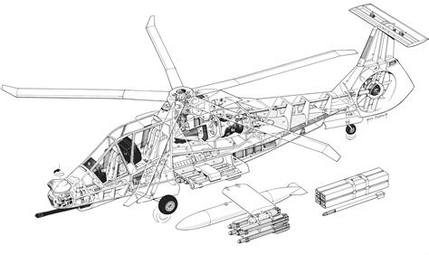 Boeing–Sikorsky RAH-66 Comanche Cutaway Drawing in High quality