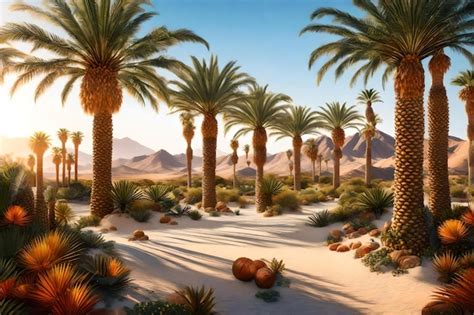 Premium Photo | Palm trees in the desert