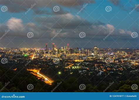 Brisbane Cityscape at Night Stock Image - Image of australia, epic: 124701877