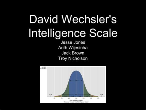 David Wechsler's Intelligence Scale Jesse Jones Arith Wijesinha