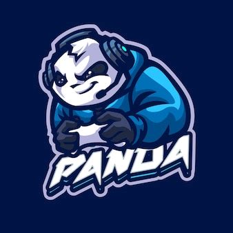 Free Vector | Panda esport gaming mascot logo