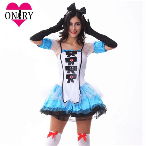 Role Play Outfits Blue Alice In Wonderland Fancy Dress Adult Canival ...