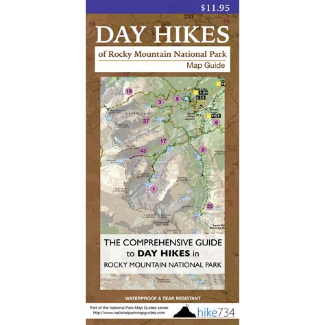 Day Hikes of Rocky Mountain National Park Map Guide