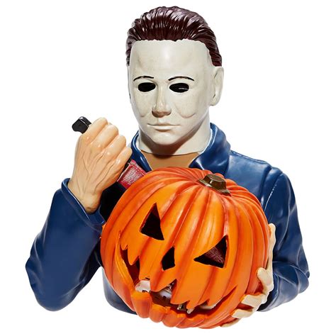 Buy Bulex Halloween Michael Myers Statue with LED Light Pumpkin Decoration Sam Trick 'r Treat ...