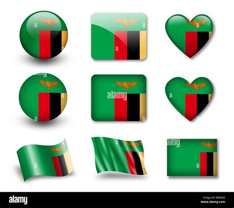 The Zambian flag Stock Photo - Alamy