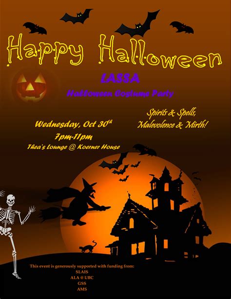 Halloween Party Details! Wednesday, October 30th, 7pm | LASSA Blog