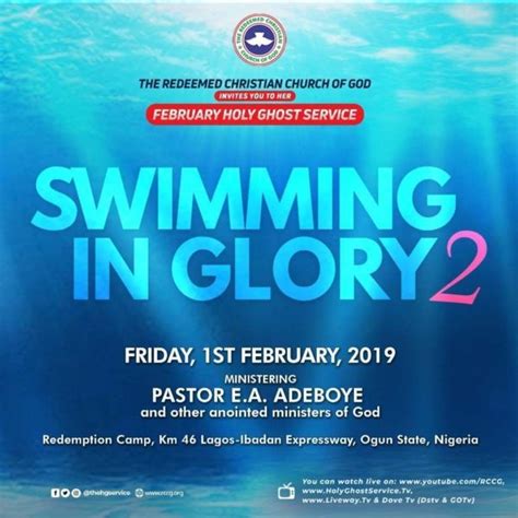 RCCG Holy Ghost Service February 2019 - Swimming In Glory 2 - Religion ...