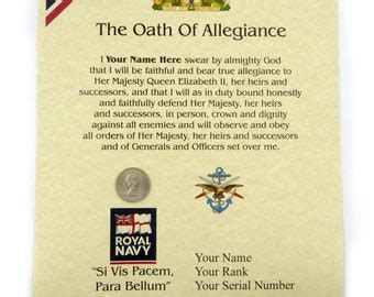 11 EOD Regiment RLC Oath of Allegiance Certificate - Etsy Australia