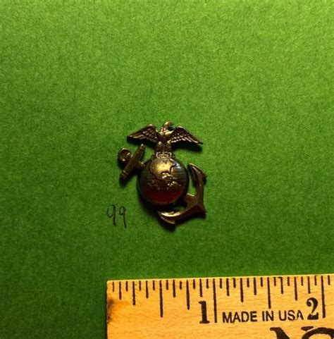 VINTAGE WW2 U.S. Marine Corps Eagle Globe Anchor Ega Collar Pin One Inch $22.00 - PicClick