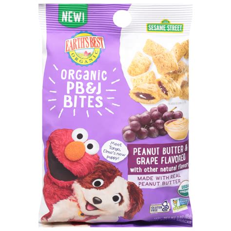 Save on Earth's Best Sesame Street PB & J Bites Peanut Butter & Grape Organic Order Online ...