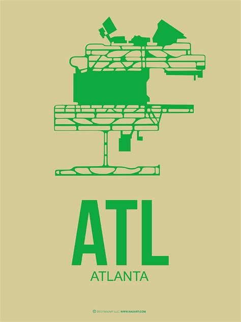 ATL Atlanta Airport Poster 1 Digital Art by Naxart Studio - Fine Art ...