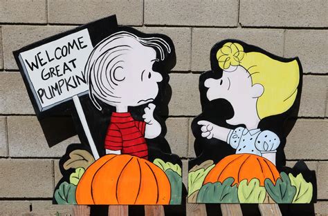 LINUS & SALLY SET ~ PEANUTS Great Pumpkin ~ HALLOWEEN LAWN ART ~ YARD ...