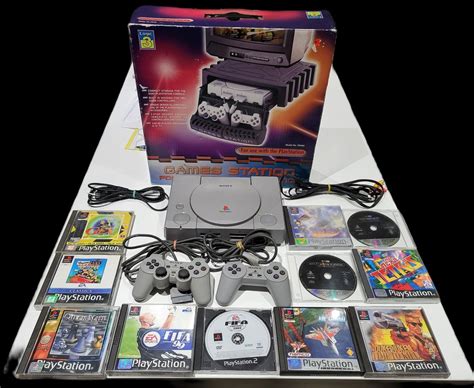 Sony - Playstation 1 console with game sation, 8 games and 3 only for ...