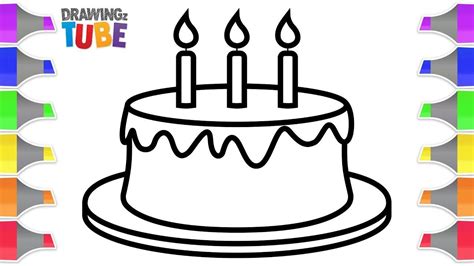 Birthday Cake Drawing For Kids / How To Draw A Birthday Cake Birthday Cake Drawing For Kids ...