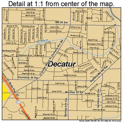 Decatur Alabama Street Map 0120104