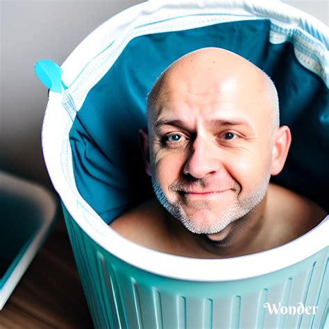 Angry bald man lives in a laundry basket : r/weirddalle