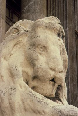 Acid rain eroded stone statue - Stock Image - E812/0064 - Science Photo ...