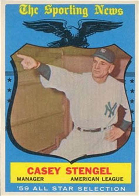 1959 Topps Casey Stengel #552 Baseball Card Value Price Guide