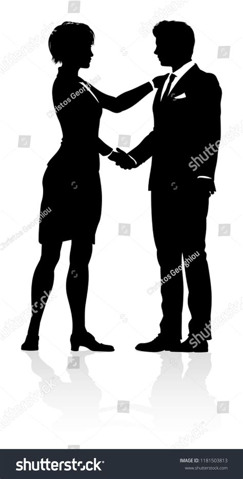 Business People Shaking Hands Silhouette Stock Vector (Royalty Free) 1181503813 | Shutterstock