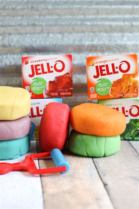 Homemade Jello Playdough Recipe - 24hourfamily.com