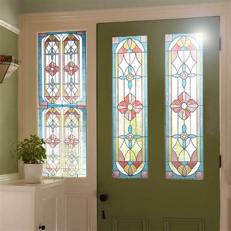 Stained Glass Effect Window Film - Pack of 2