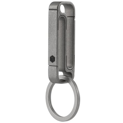 KeyUnity KM11 Titanium Key Holder Belt Clip, Double Side Carabiner ...