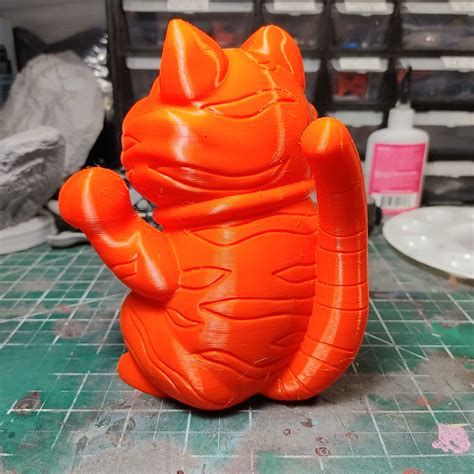 3D printer Maneki Tora - Lucky Tiger • made with Ender 2 Pro ・ Cults