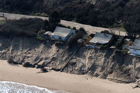 Aerial of Hemsby coast erosion - Norfolk UK | Aerial, Aerial images, Coast