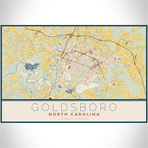 Goldsboro - North Carolina Map Print in Woodblock — JACE Maps