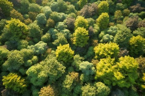 Premium Photo | From high above the summer forests resemble a patchwork ...