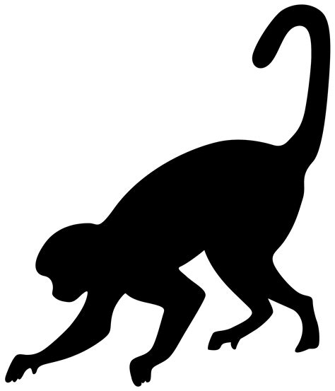 Silhouette Clip art - Monkey Silhouette PNG Clip Art Image png download - 6848*8000 - Free ...