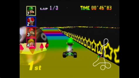 Mario Kart 64 - Rainbow Road [N64] - YouTube