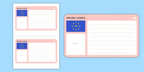 Blank Driving License Template (Teacher-Made)