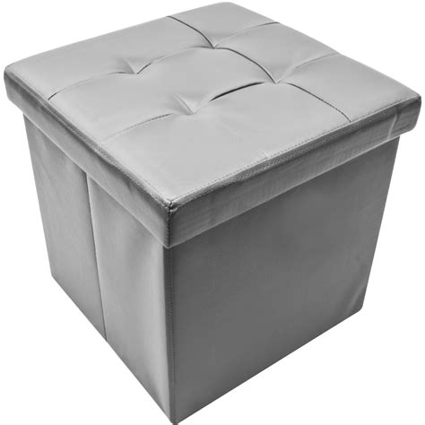 Sorbus Storage Ottoman - Collapsible/Folding Cube Ottoman with Cover-Perfect Hassock, Foot Stool ...