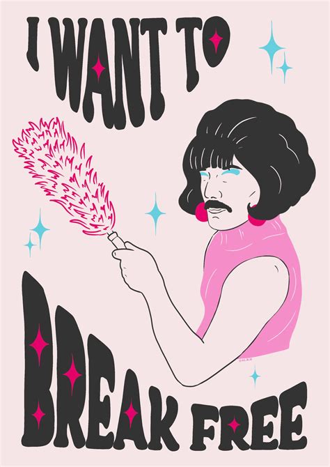 A4 Freddie Mercury I want to Break Free Art Print / Queen | Etsy