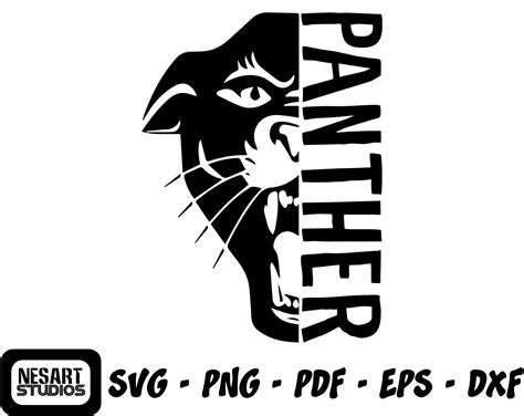 Go Panther svg instant download Panther Head svg Panther Silhouette commercial use Panther svg ...