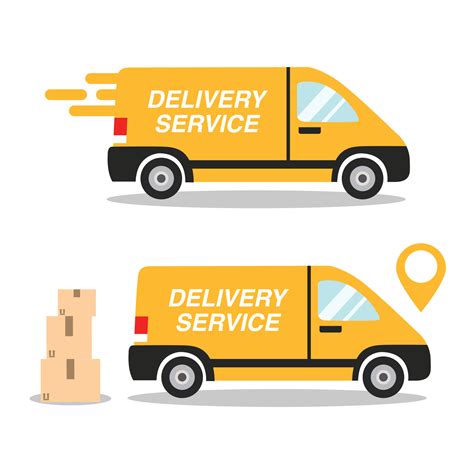 delivery van on white background 6431642 Vector Art at Vecteezy