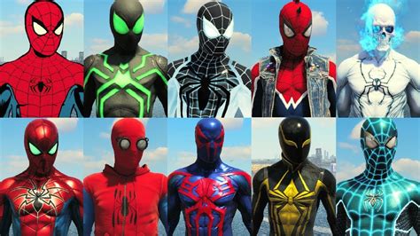 All Suits in Spider-Man PS4 - YouTube