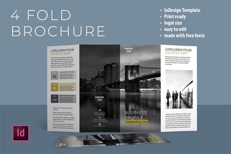 Four Fold Brochure InDesign Template | Creative Market